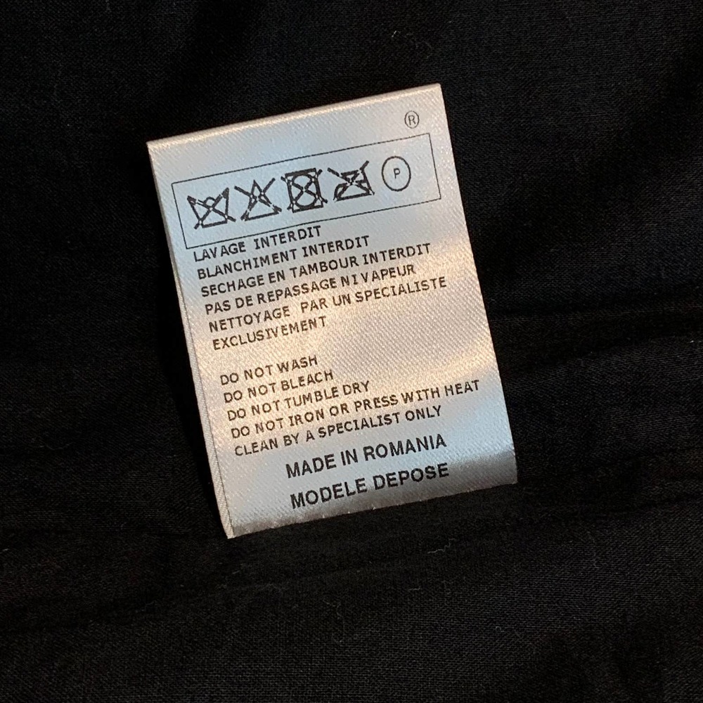 Maje Wool and Leather Moto Jacket Asymmetric Wool Blend Coat Stylized, Black, S - Picture 8 of 10